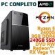 Computer Pc Desktop AMD Quad Core RYZEN 5 - Ram 8GB - SSD 240GB - Windows 10 Originale