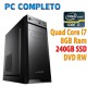 Computer Pc Desktop Quad Core  INTEL i7 - Ram 8 GB - SSD 240GB - Windows 10 Originale
